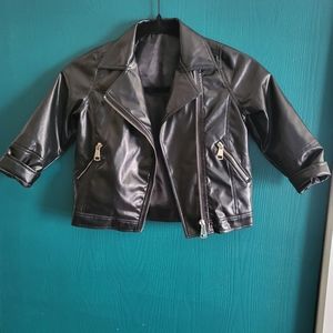 SHEIN toddler girl faux leather jacket